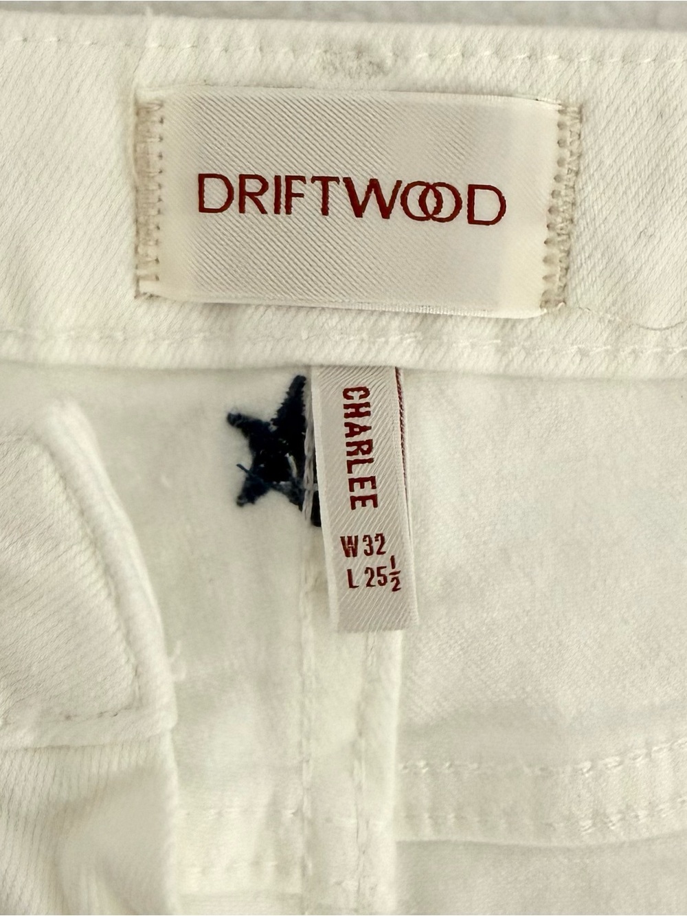 Driftwood Charlee Starry Eyed Embroidered Cropped Wide Leg Jeans Size 32 NWT - Picture 4 of 16